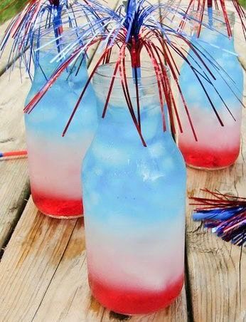 Red, White, and Blue Layered Drink