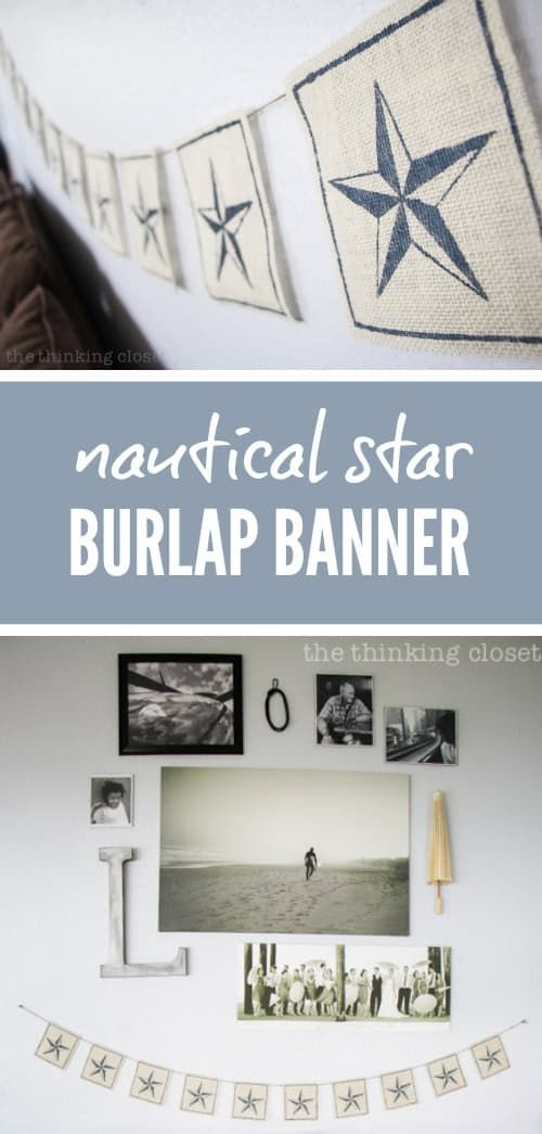 Nautical Star Burlap Banner: Stencil Material Tutorial Nautical Star Burlap Banner: Stencil Material Tutorial