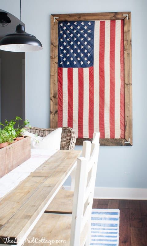 Rustic Frame with American Flag Rustic Frame with American Flag
