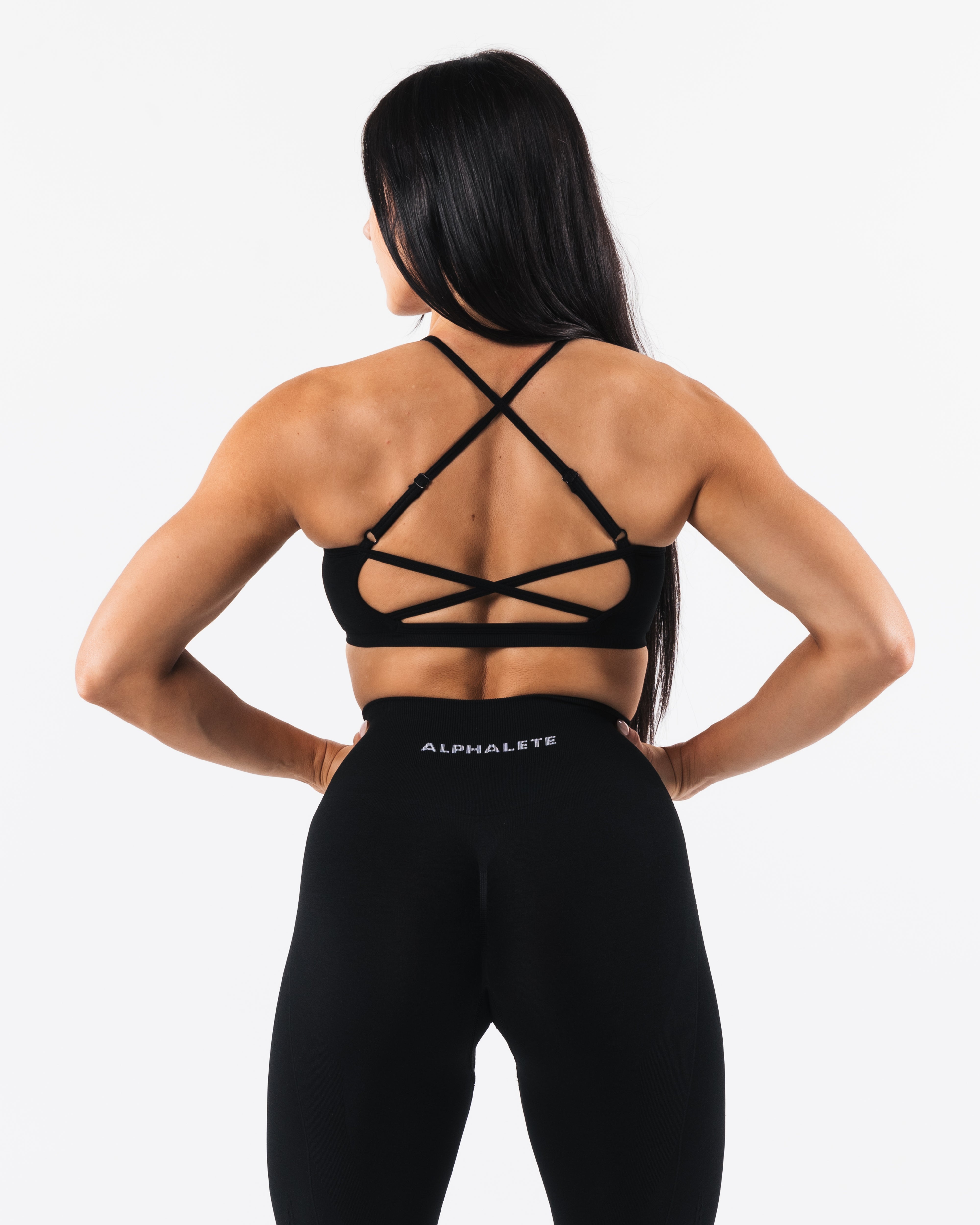 Amplify Back Cross Bra - Black - S