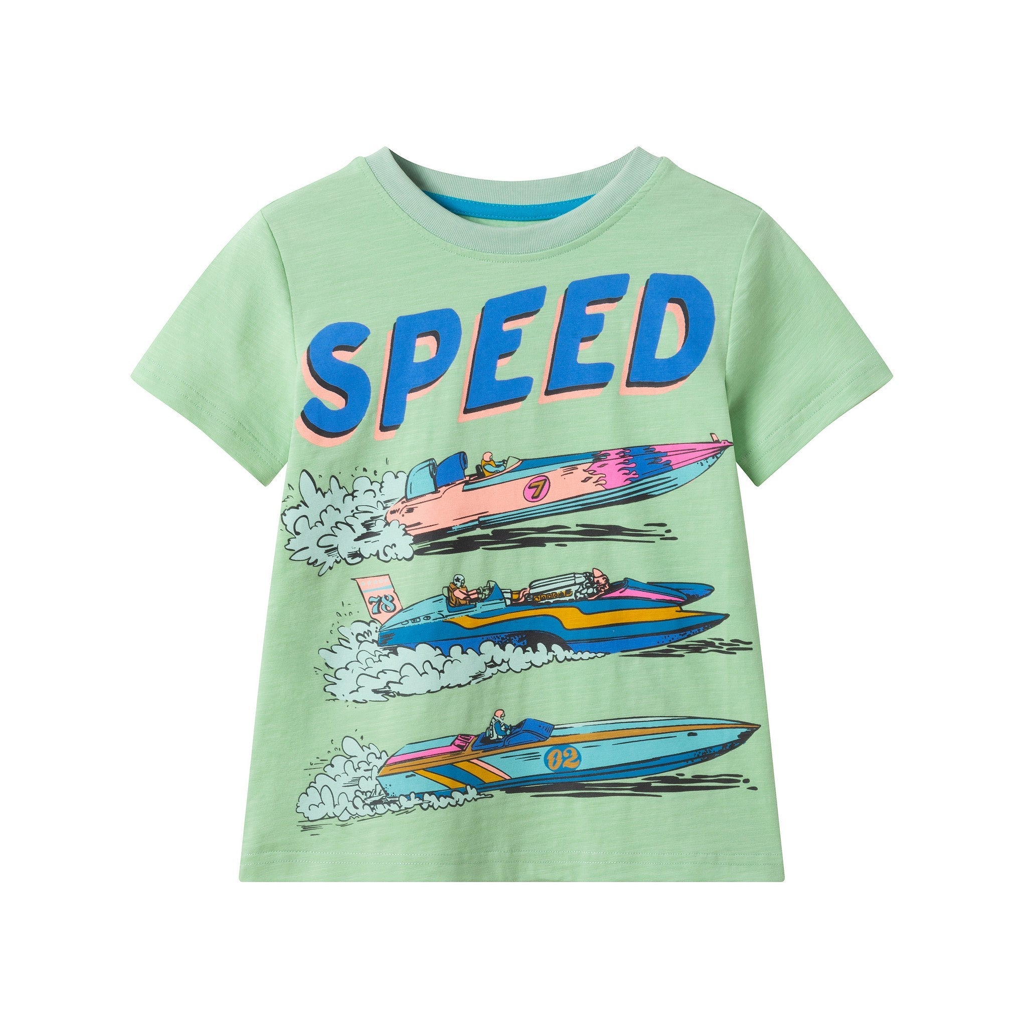 Boys Graphic Tee | Speed Boat - 5 / Green