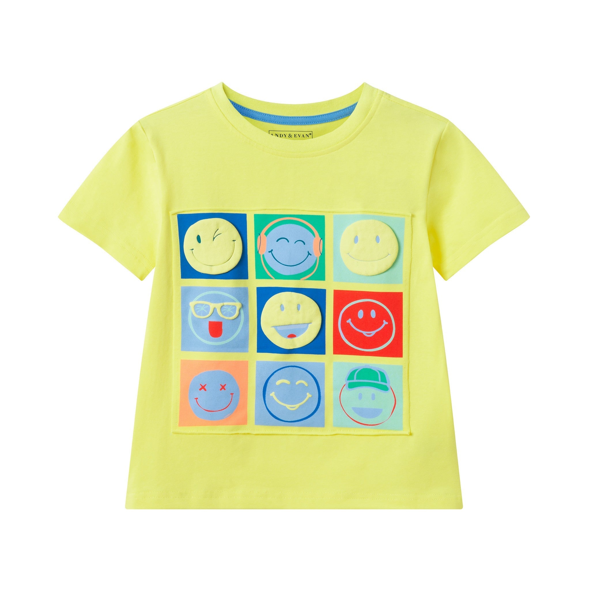 Boys Graphic Tee | Smiley Pop Art - 3T / Yellow