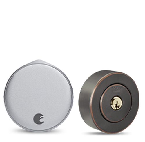 August Wi-Fi Smart Lock + Deadbolt in Oil Rubbed Bronze - Silver
