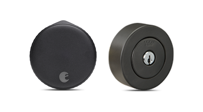 August Wi-Fi Smart Lock + Deadbolt in Black