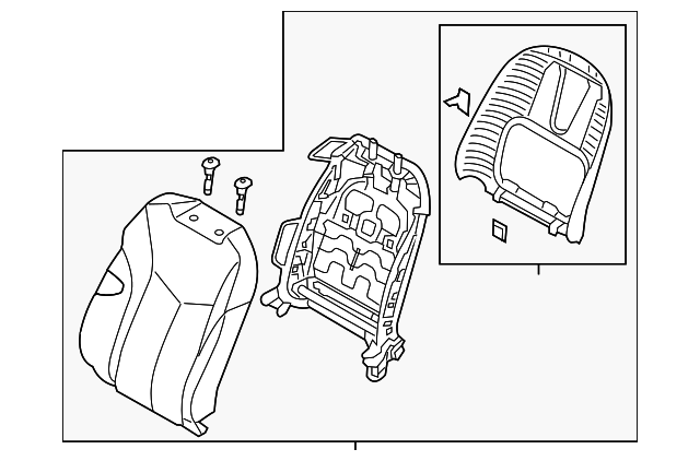 2013 - 2014 Hyundai Seat Back Assembly 88300-2V940-TYG