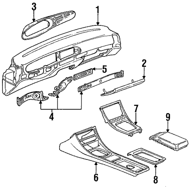 1987 - 1995 Porsche Glove Box Door 944-552-123-21-05T