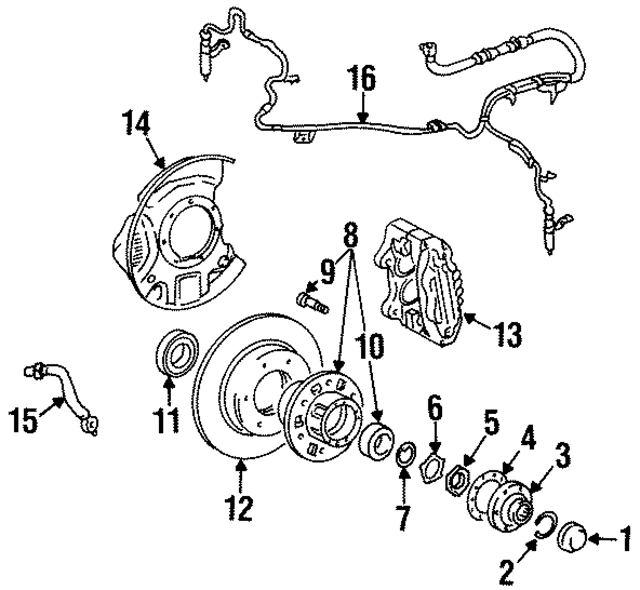 1993 - 1997 Toyota Brake Hydraulic Hose 90947-02A16