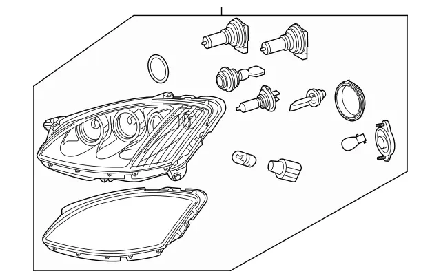 2007 - 2013 Mercedes-Benz Headlamp Assembly - Left - Xenon 221-820-81-61