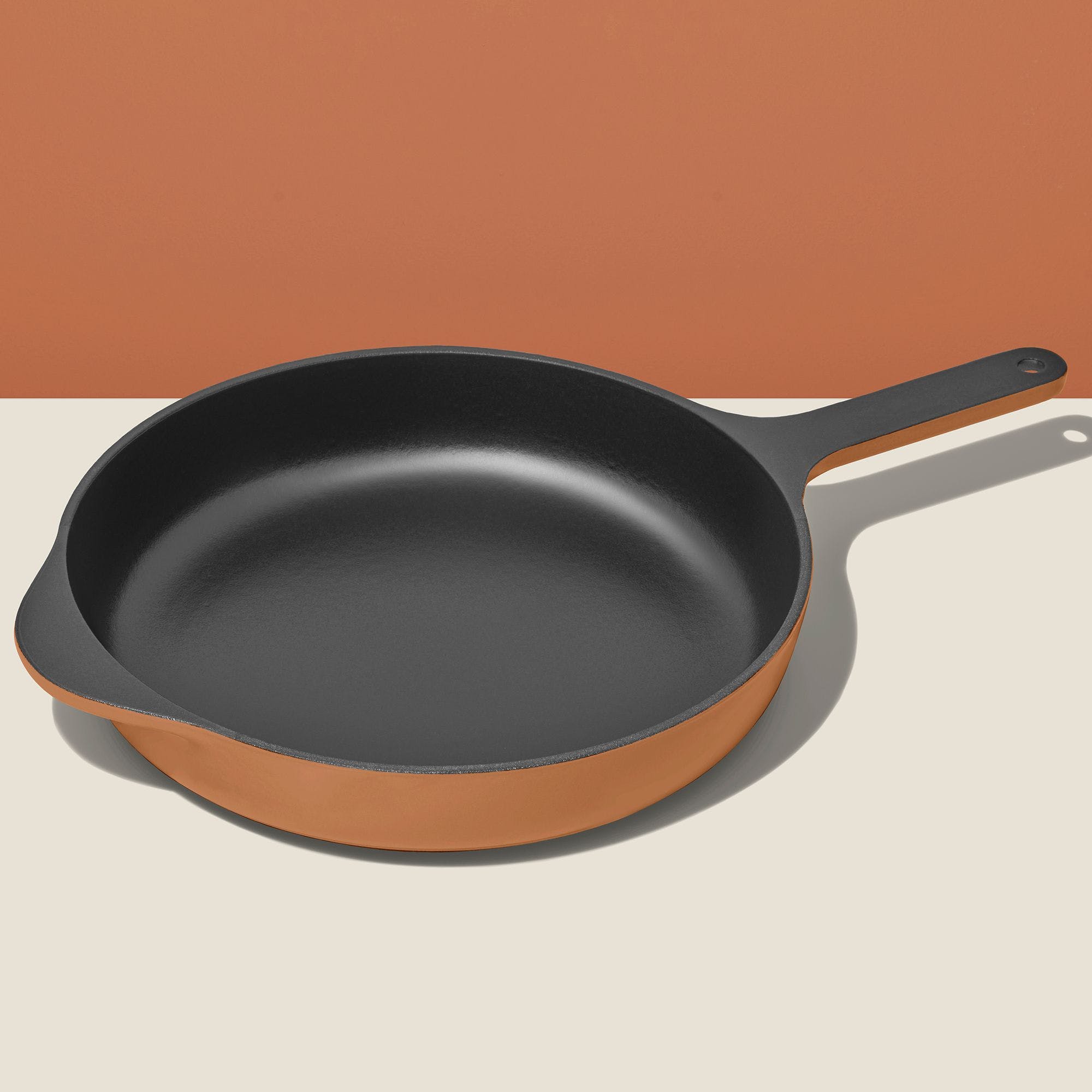 10.5" Enameled Cast Iron Skillet In Rust | Non-Toxic, Oven-Safe, Long Lasting Cast Iron Pans | For Versatile Cooking With No Seasoning Required | Caraway