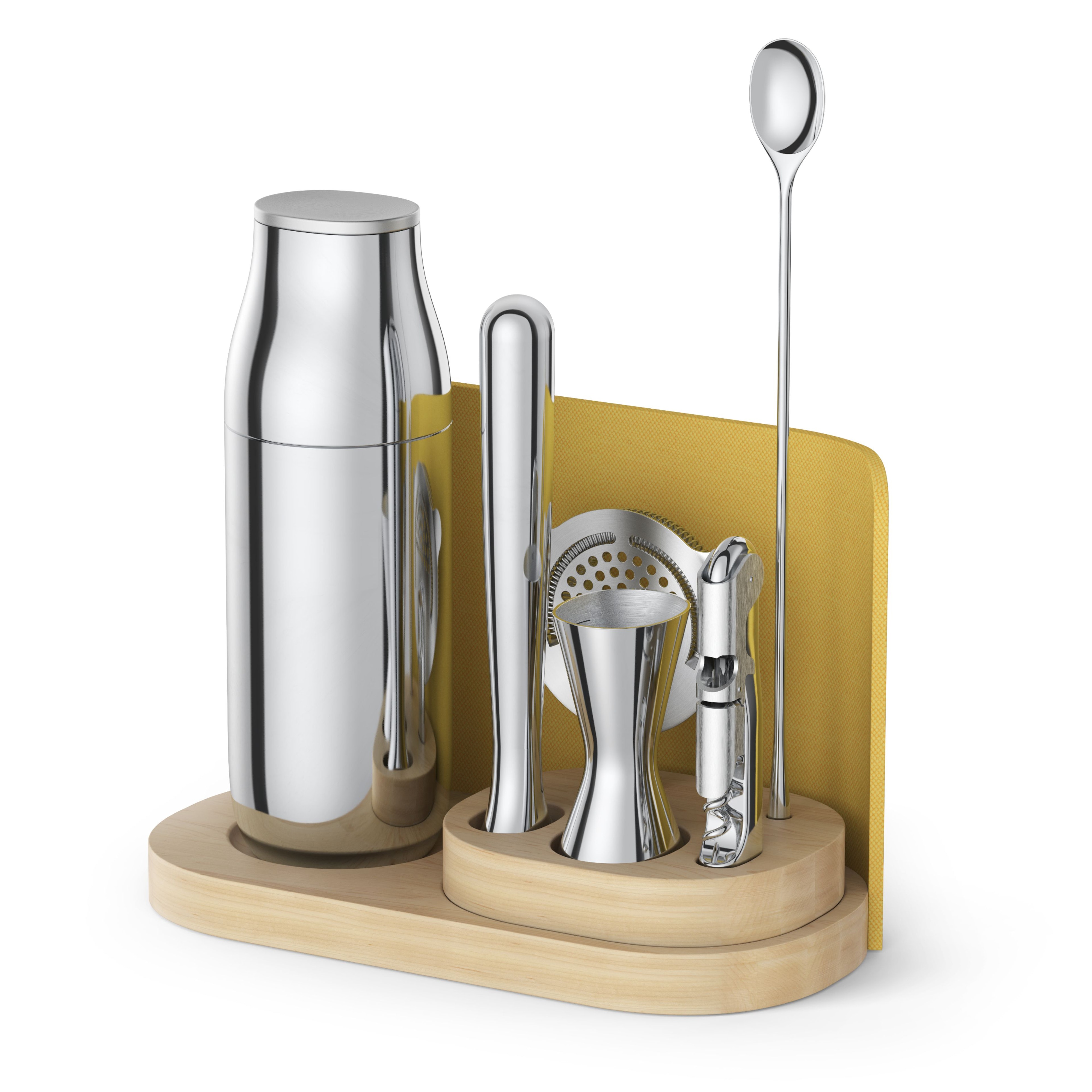 Caraway Lemon Drop 9pc Bar Set with Storage Organizer