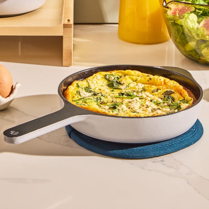 Caraway 8" Enameled Cast Iron Mini Skillet in Gray I No Seasoning Required