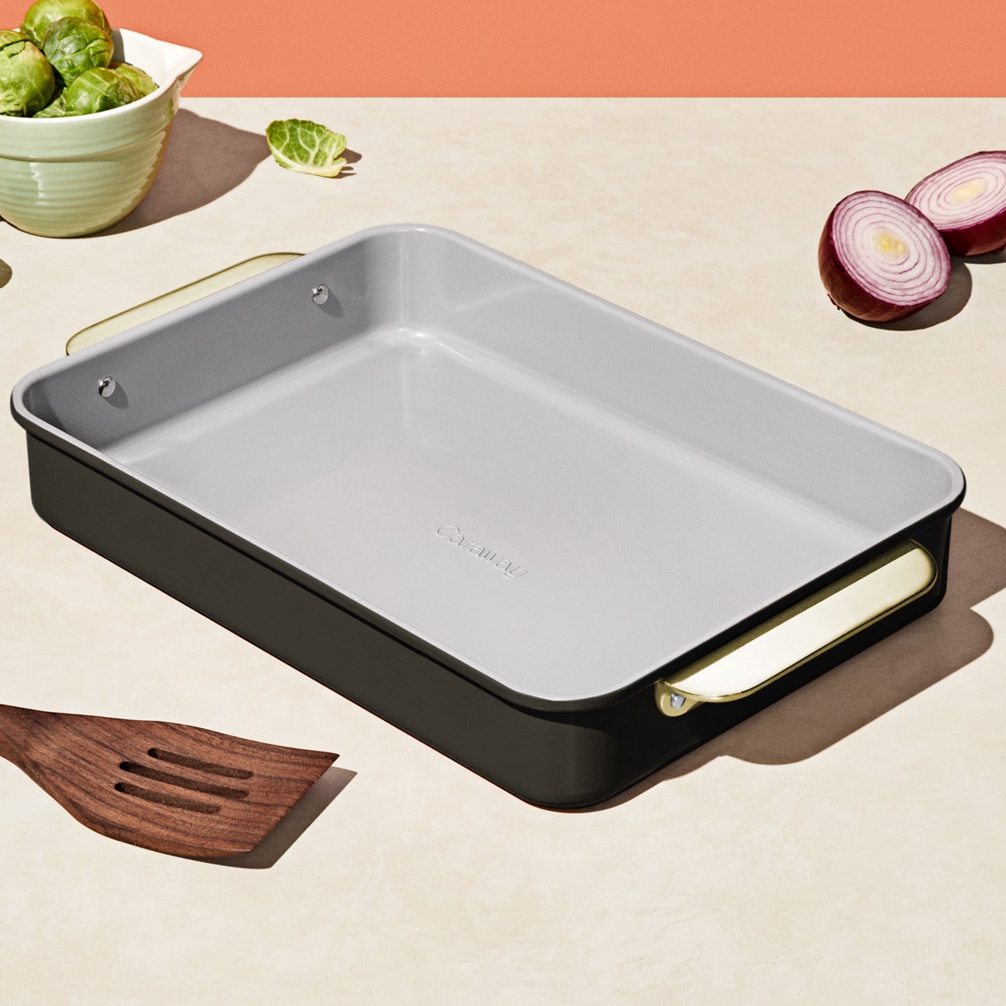 9x13" Rectangle Pan In Black | Non-Stick, Non-Toxic, Easy To Clean, Scratch Resistant Ceramic Bakeware | Oven Safe & Durable | Caraway