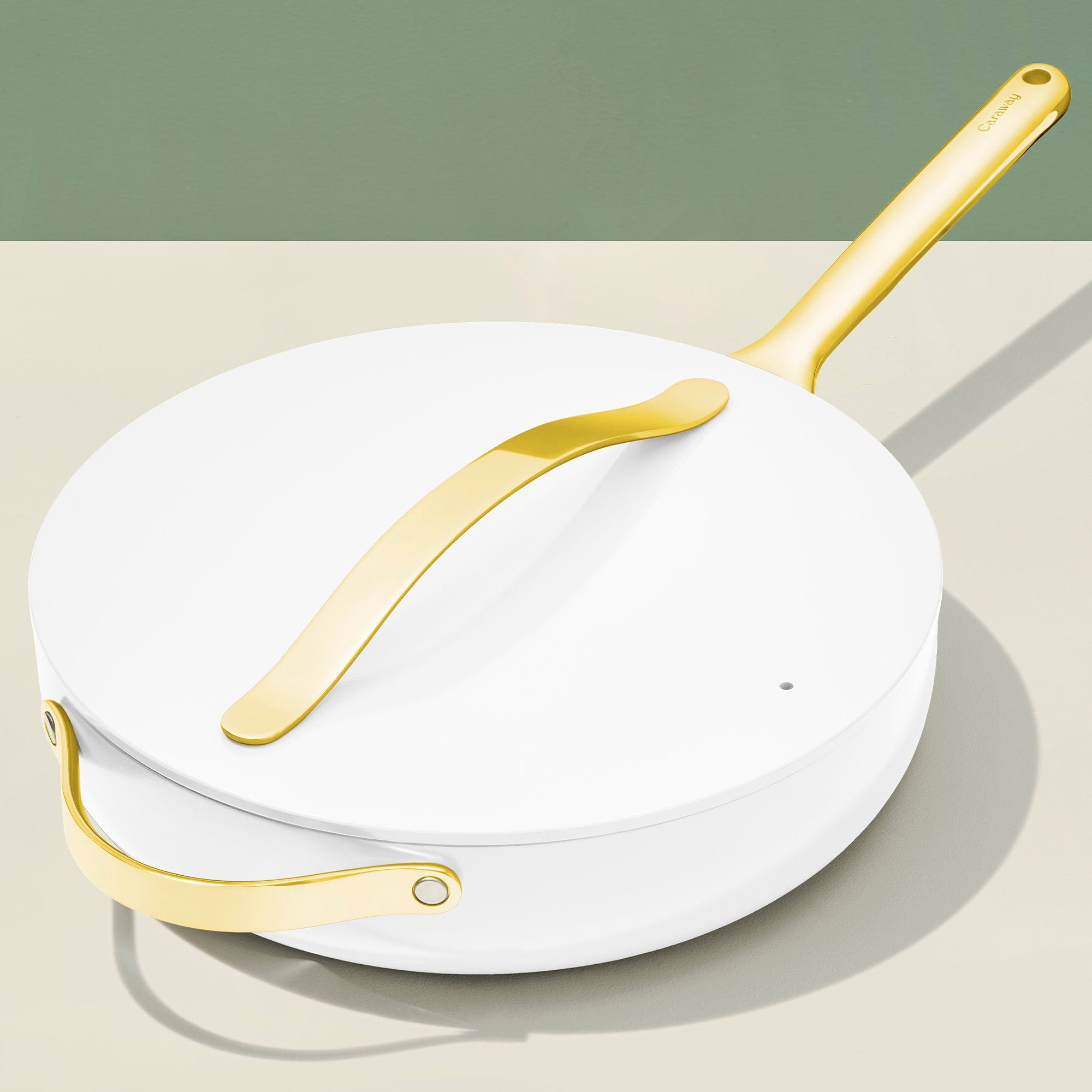 4.5 QT Sauté Pan In White | Non-Stick, Non-Toxic, PFAS-Free Ceramic Pans | Induction-Compatible For Healthy Cooking | Caraway