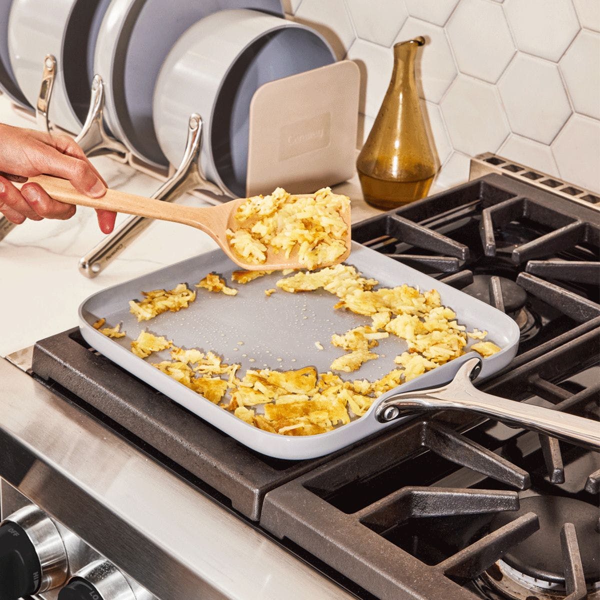 11" Square Griddle Pan In Gray | Non-Stick, Non-Toxic, PFAS-Free Ceramic Pans | Induction-Compatible For Healthy Cooking | Caraway