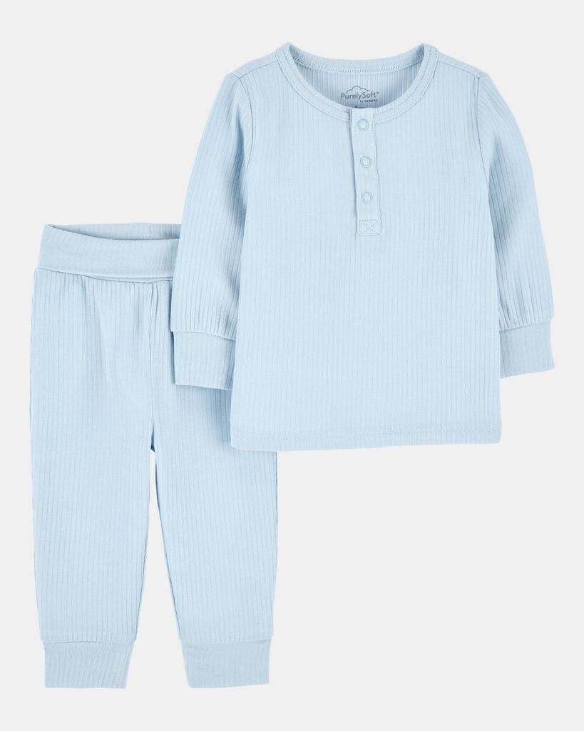 Carter's baby boy 2-piece purelysoft outfit set 12M Blue