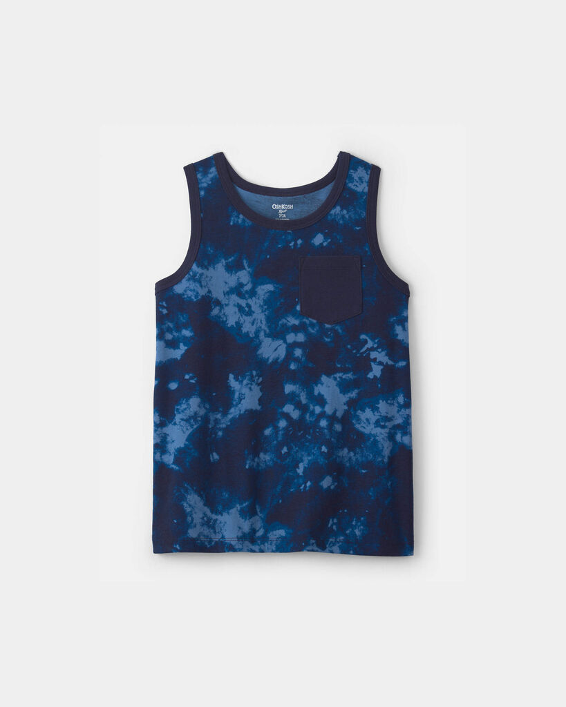 OshKosh B'gosh Boys Tie-Dye Pocket Tank Top 10 Navy