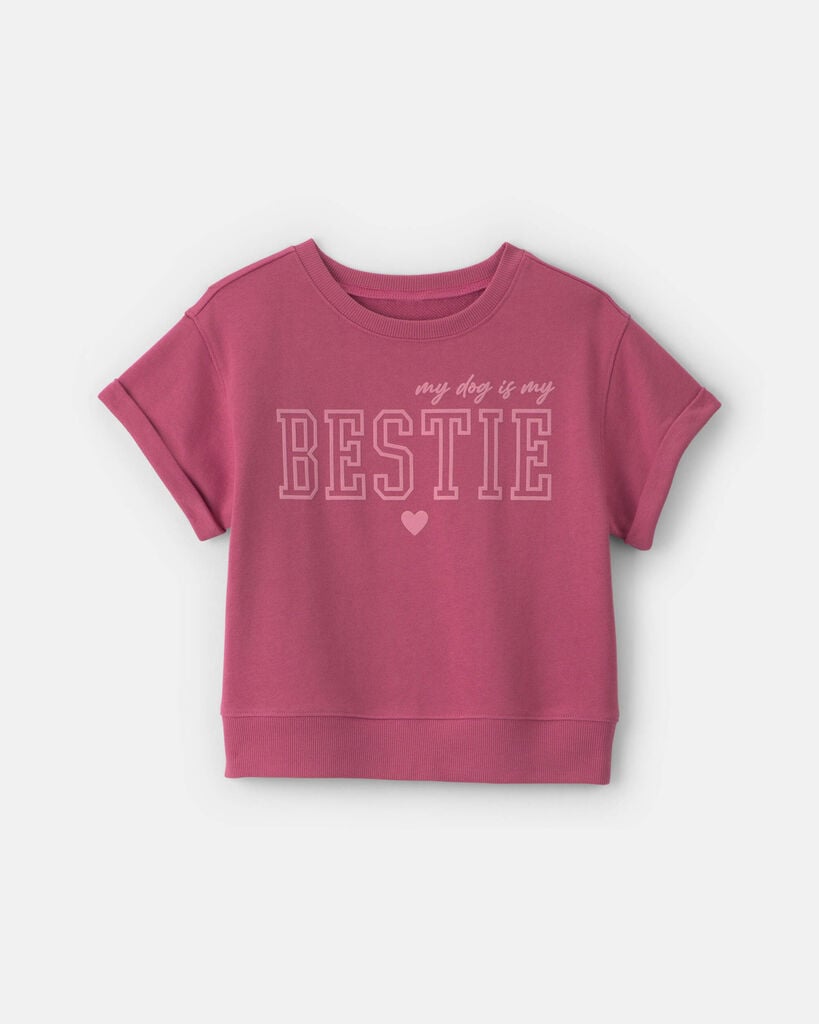Carter's girls 'bestie' french terry top 10 Pink