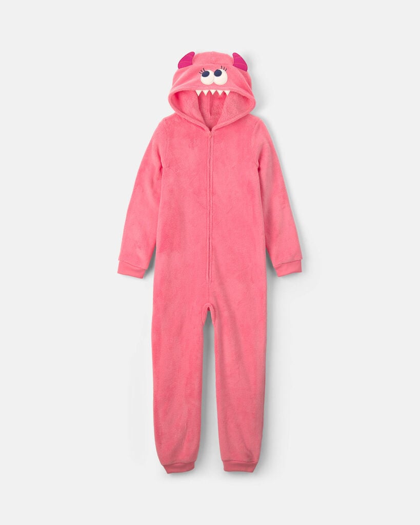 Carter's girls 1-piece monster halloween fleece pajama costume 10 Coral