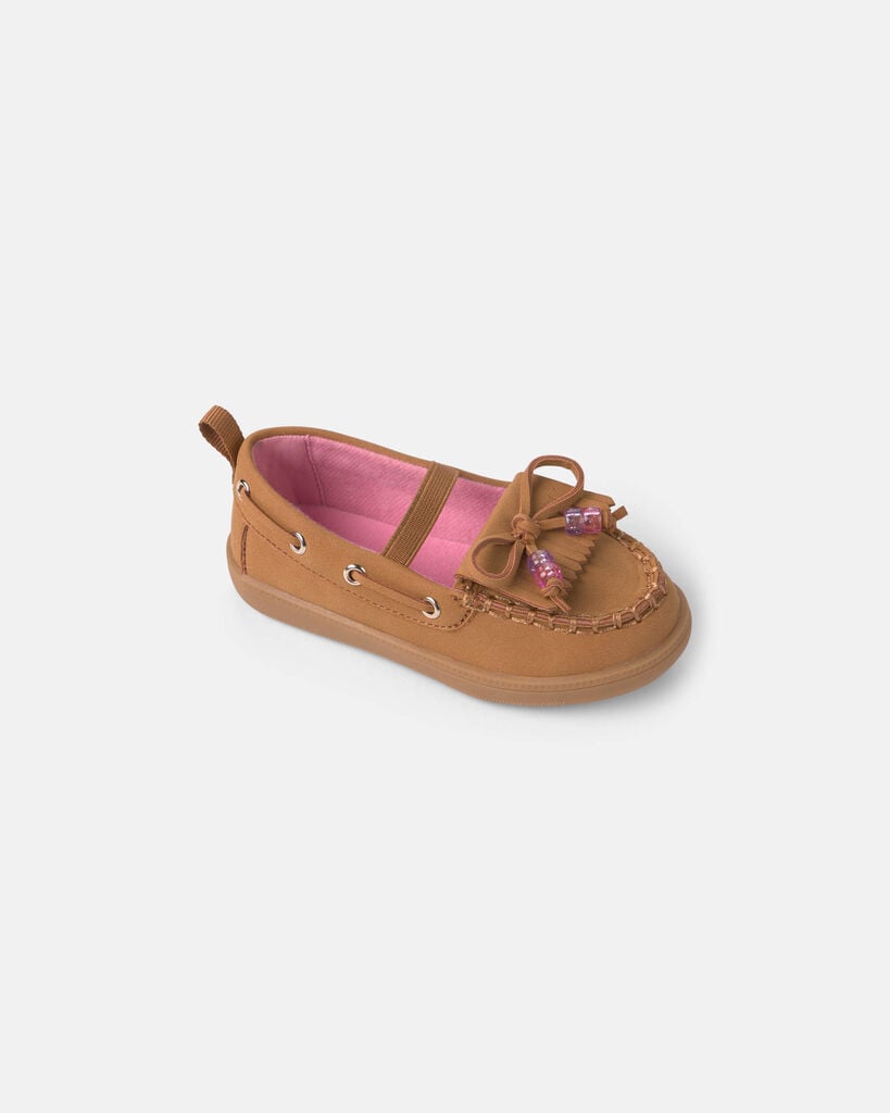Carter's toddler girl boat shoes with charm 10 Brown