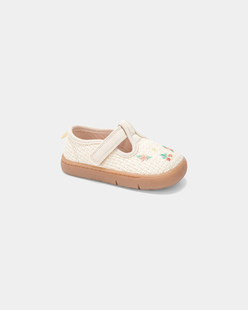 Carter's baby girl every step® first walker floral casual shoes 2 Cream