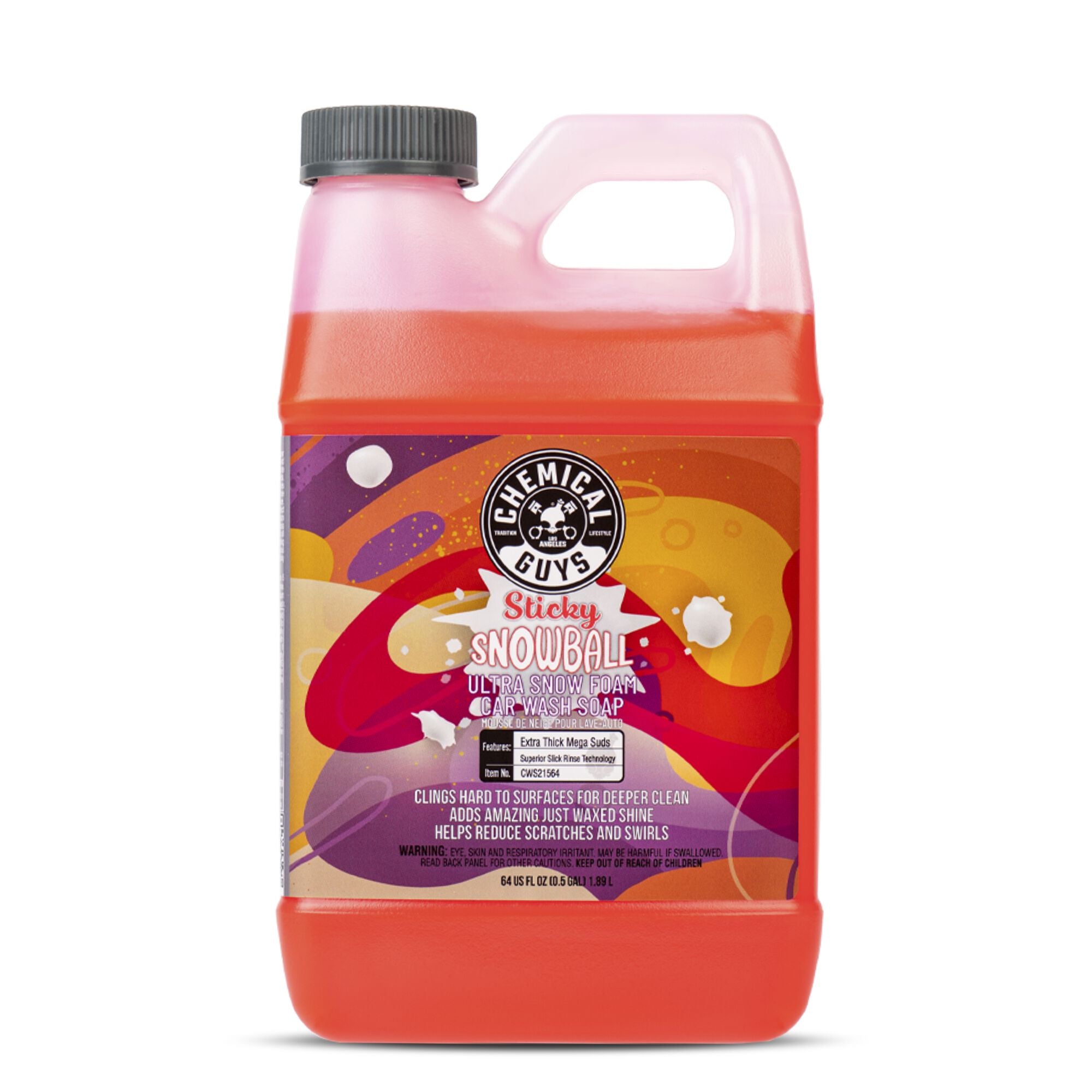 Sticky Snowball Ultra Snow Foam Car Wash Soap, 64 oz | Remove Grime, Buildup | Car Detailing | Chemical Guys