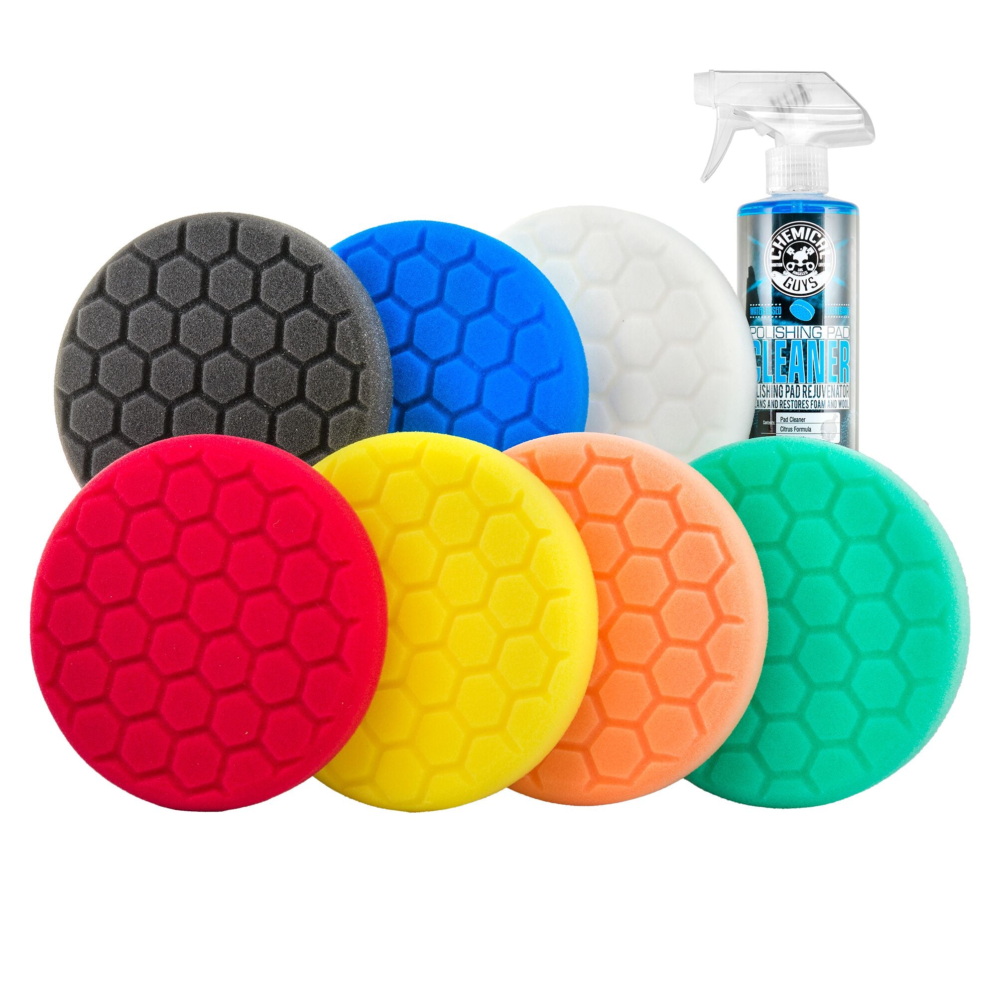 Hex-Logic 6.5" Best Of The Best Car Buffing Pads Everything Kit (8 Items) | Vehicle Cleaning Kit | Chemical Guys