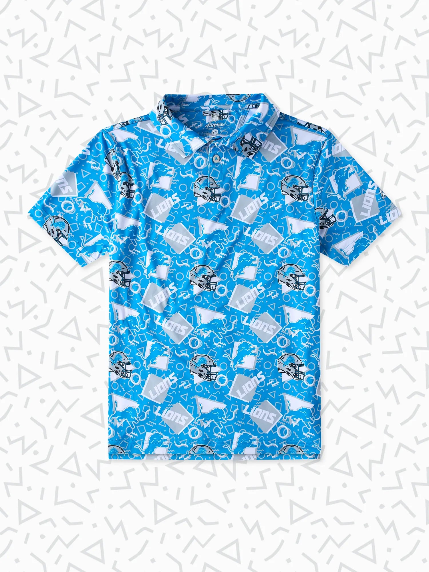 Chubbies The Lions Game Day Fit Performance Polo Stretch Shirt for Men | Size Large