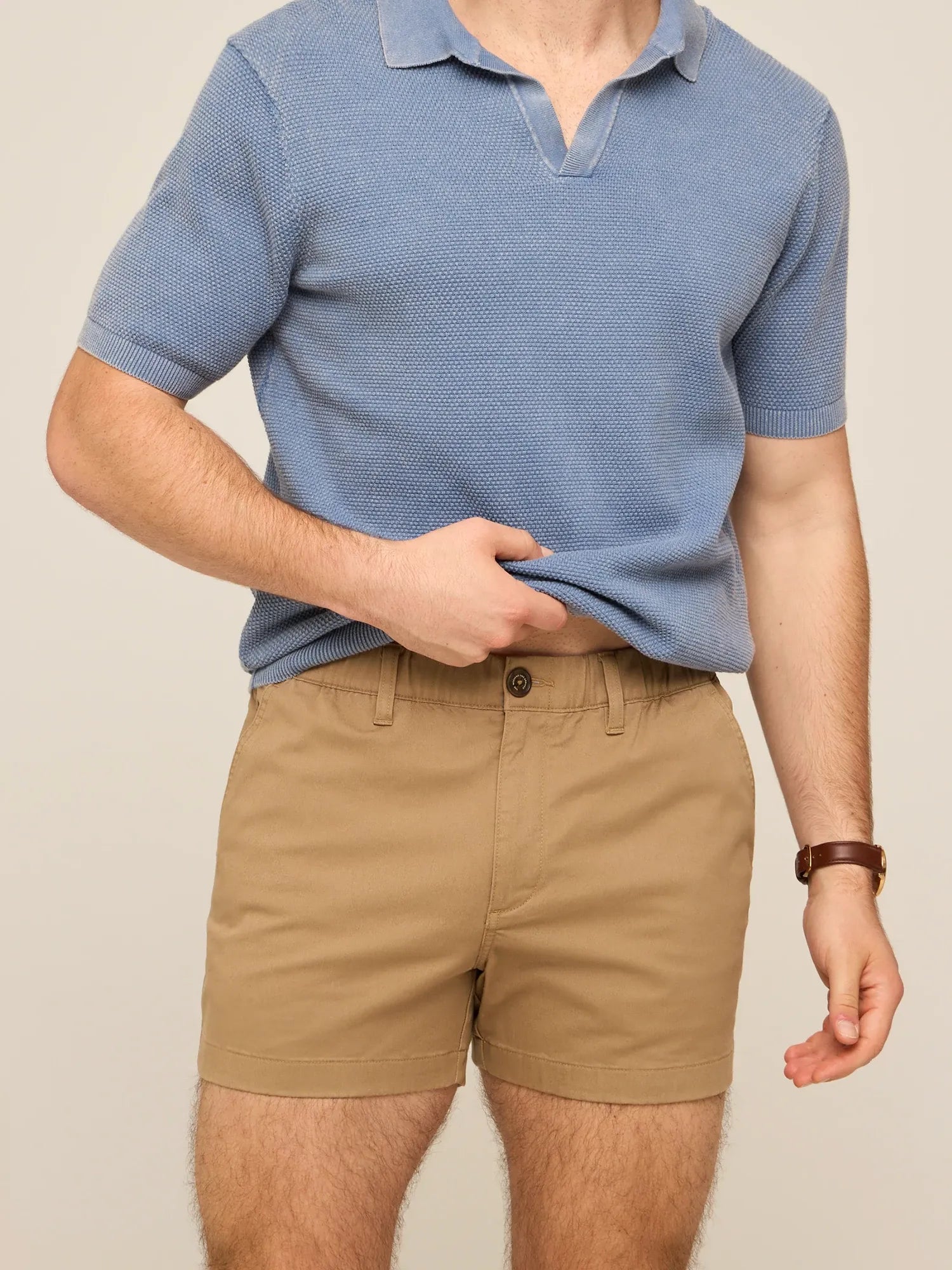 Chubbies The Cinnamon Dusts 4" Inseam Stretch Twill Shorts for Men in Brown | Size XXXL