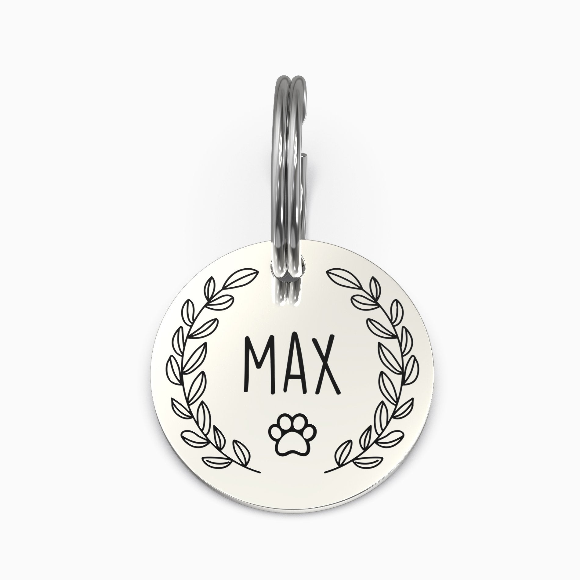 Premium Personalized Pet Tag - Customizable Dog Tag - Cat Tag - Silver / S