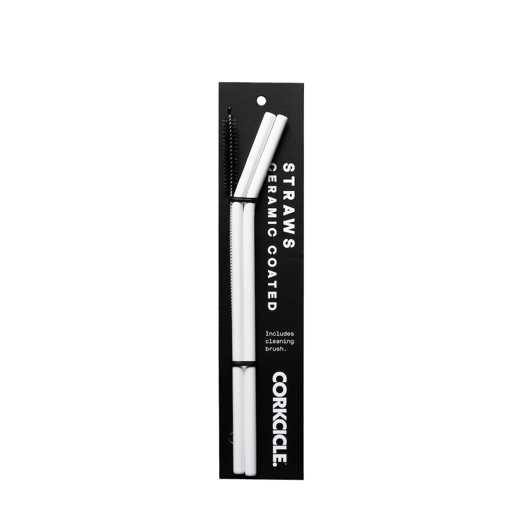 Ceramic Coated Straw Set - Straw Set / Ceramic White