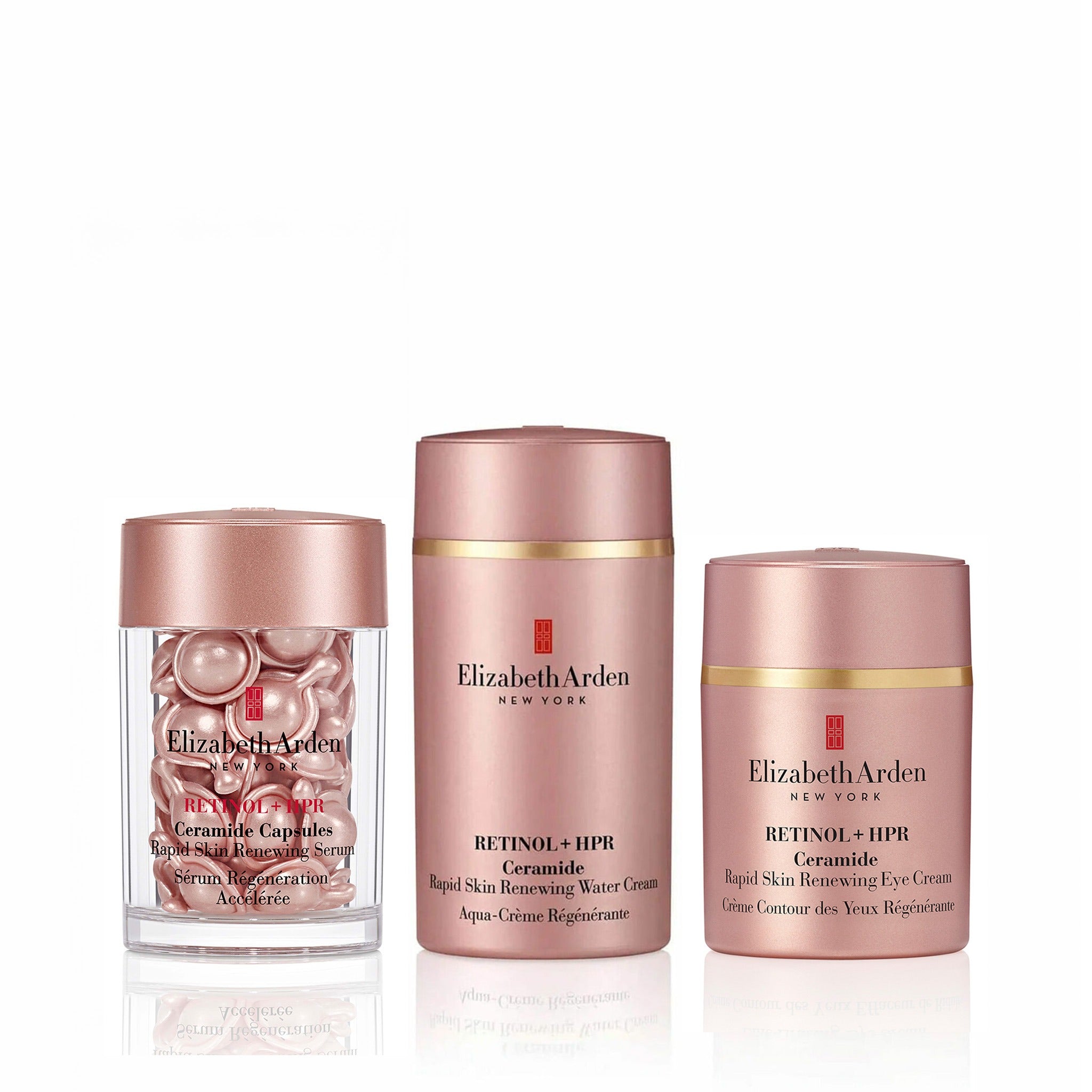 Elizabeth Arden Retinol + HPR Ceramide Capsules Serum, Water Cream and Eye Cream Trio Set