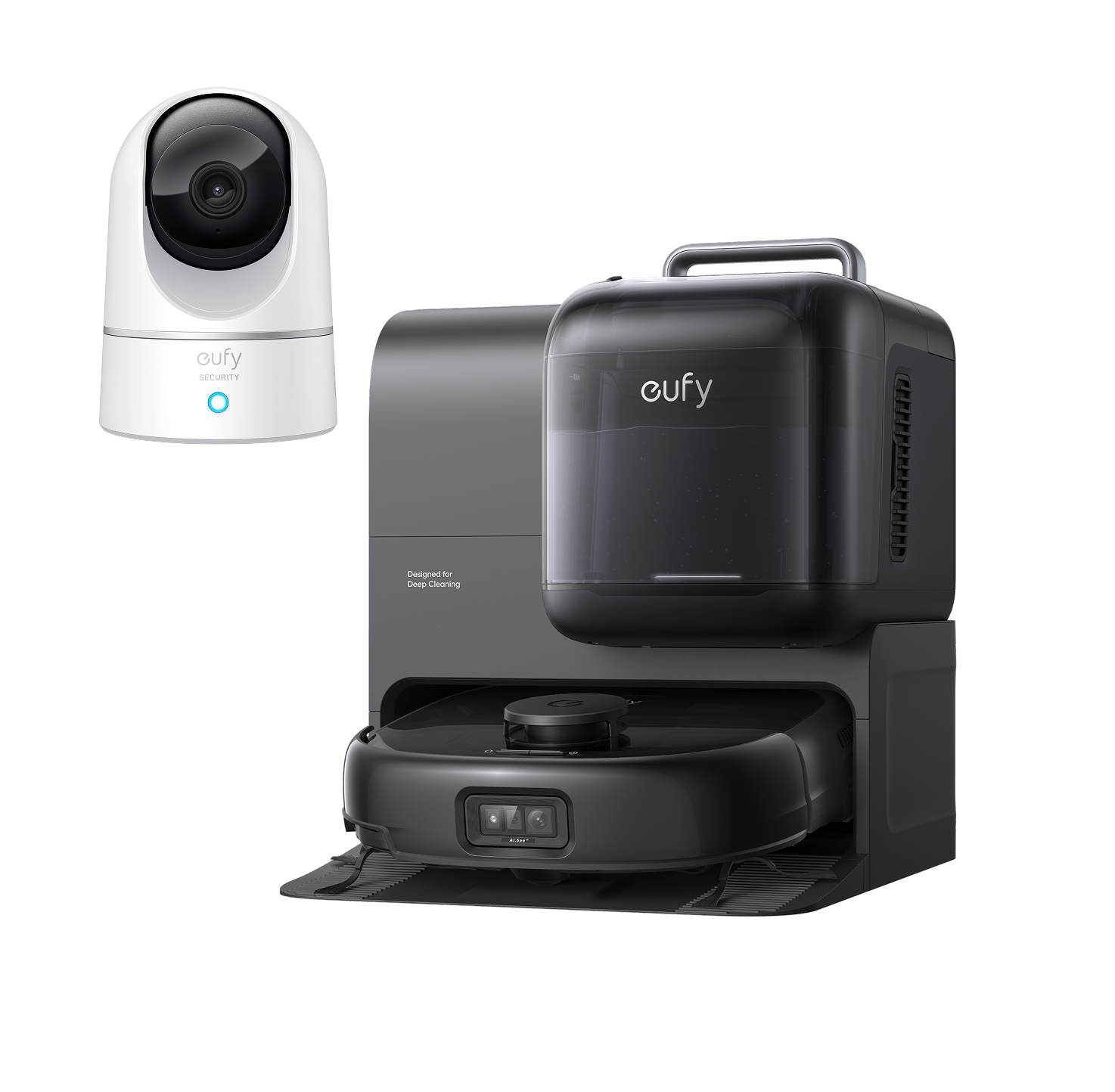 eufy Robot Vacuum Omni E28 + Indoor Cam E220 Black