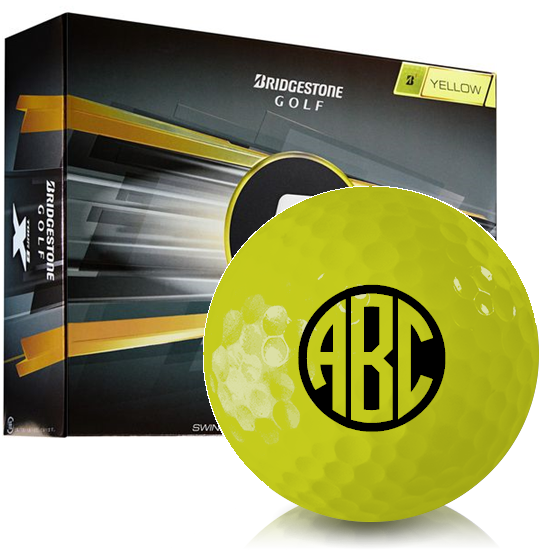 Bridgestone Tour B X Yellow Monogram Golf Balls - 2026 Model