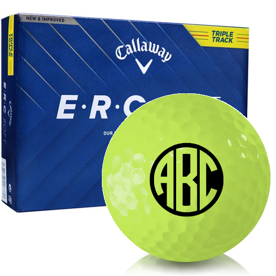 Callaway Golf ERC Soft Yellow Triple Track Monogram Golf Balls