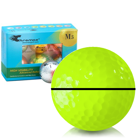 Chromax Metallic Mixed Color M5 Align XL Golf Balls - 6-Pack