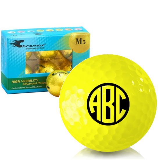 Chromax Metallic Yellow M5 Monogram Golf Balls - 6-Pack