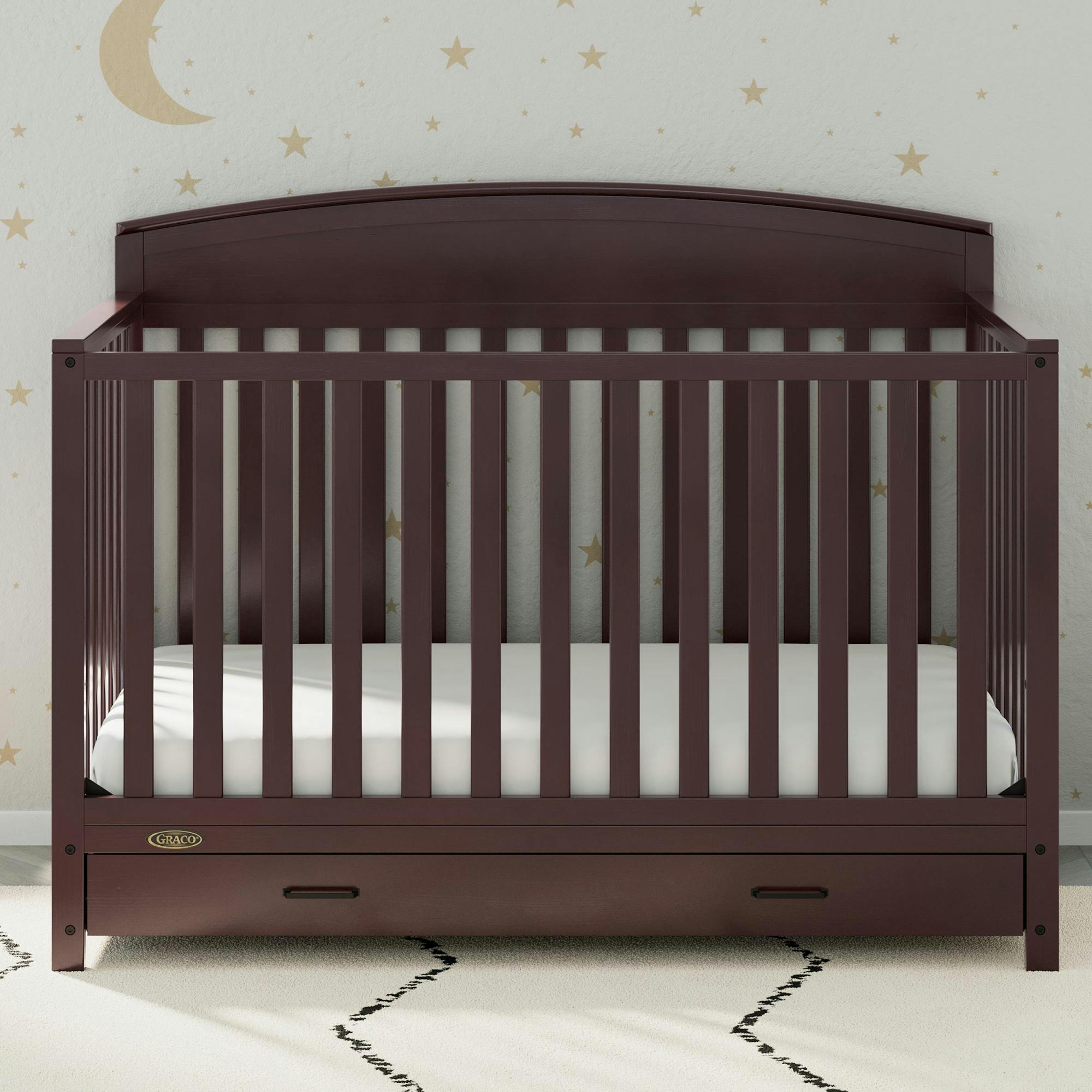 Graco Benton Convertible Crib With Drawer, Espresso Brown