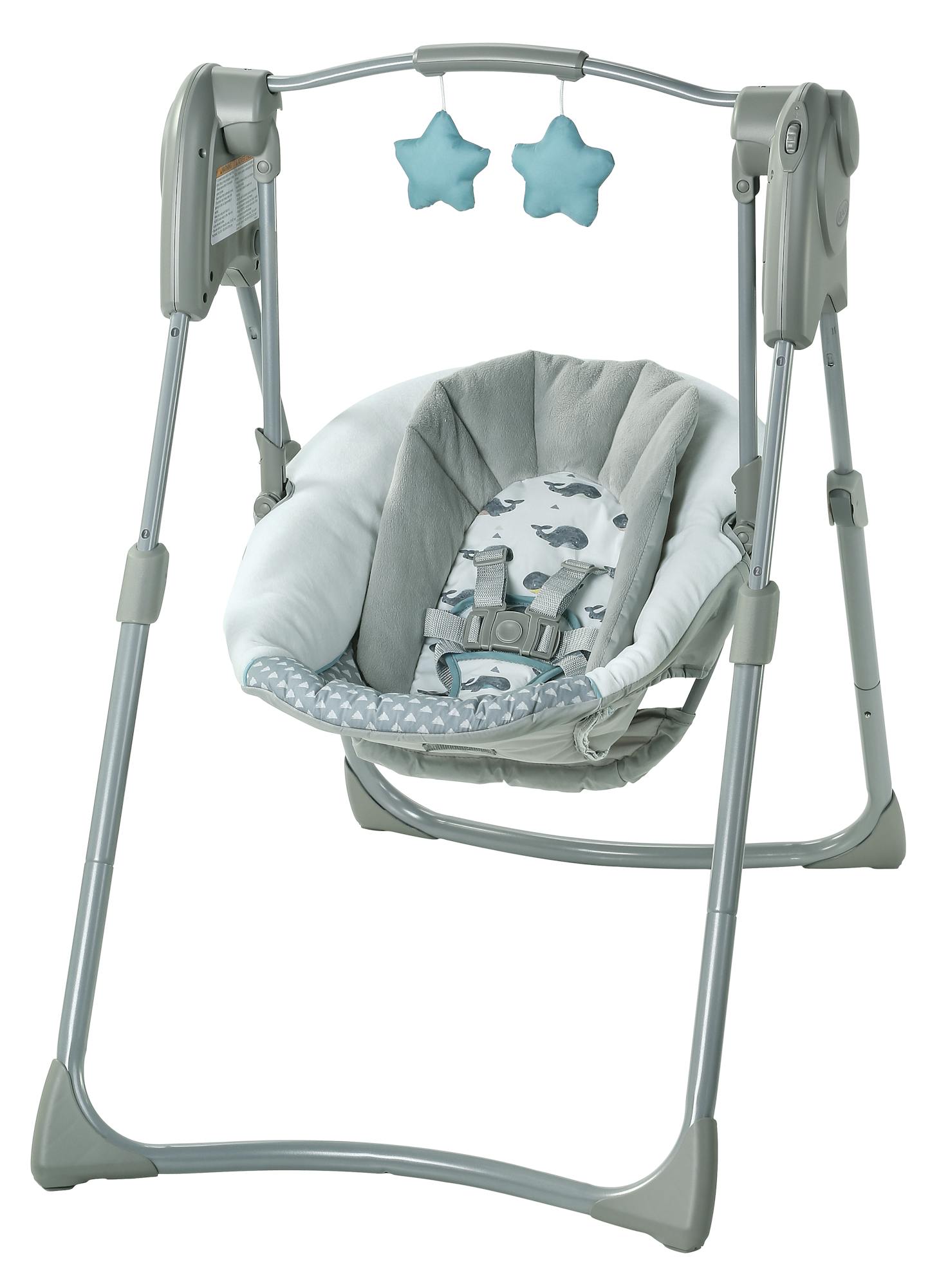 Graco Slim Spaces™ Compact Baby Swing, Humphry Blue