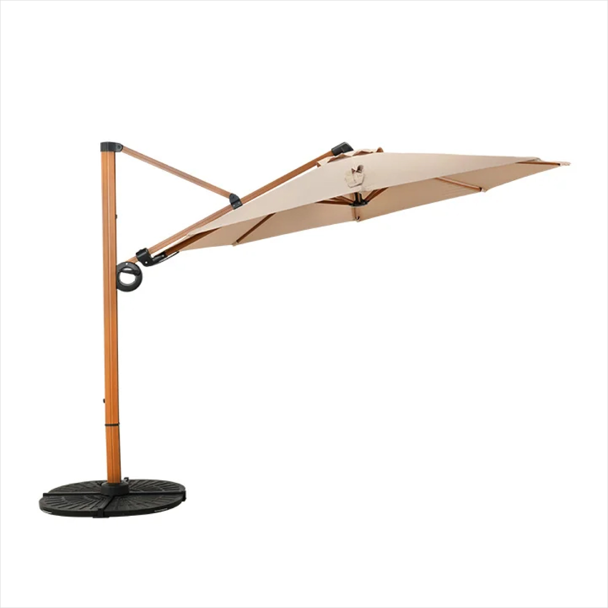 Offset Patio Umbrella,360-Degree Rotation (Weighted Base NOT INCLUDED) 8.3 FT