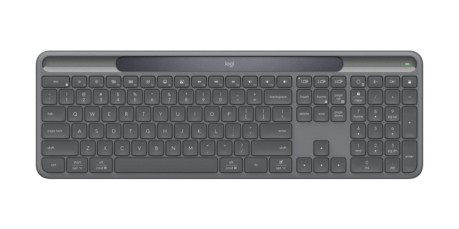 Logitech Signature Slim Solar+ K980 for Business in Graphite