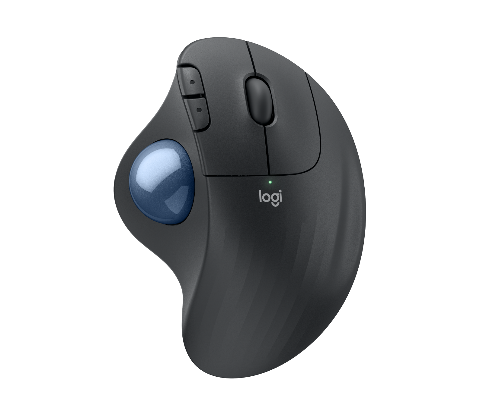 Logitech Ergo M575S - Wireless Trackball Mouse in Graphite/Blue Ball