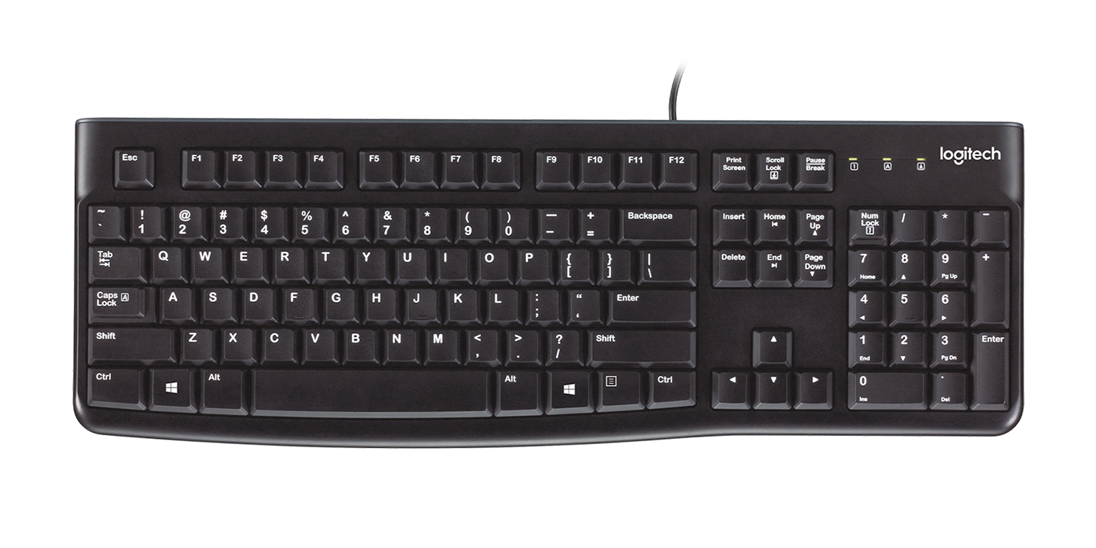 Logitech K120 USB Keyboard - Full Size Keyboard CA in Carbon