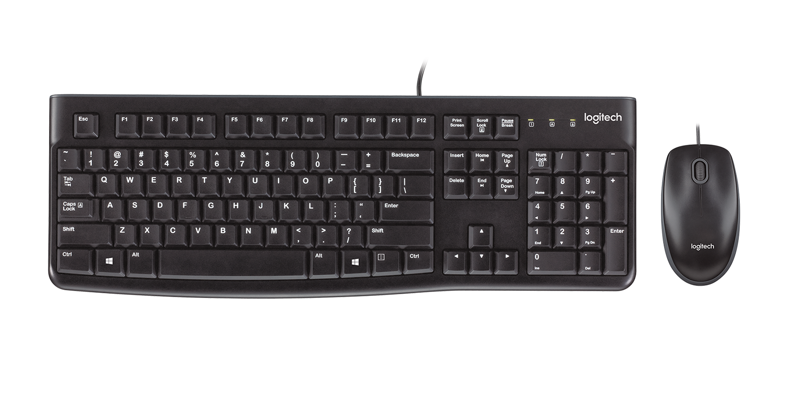 Logitech MK120 USB Keyboard & Mouse Combo in Black