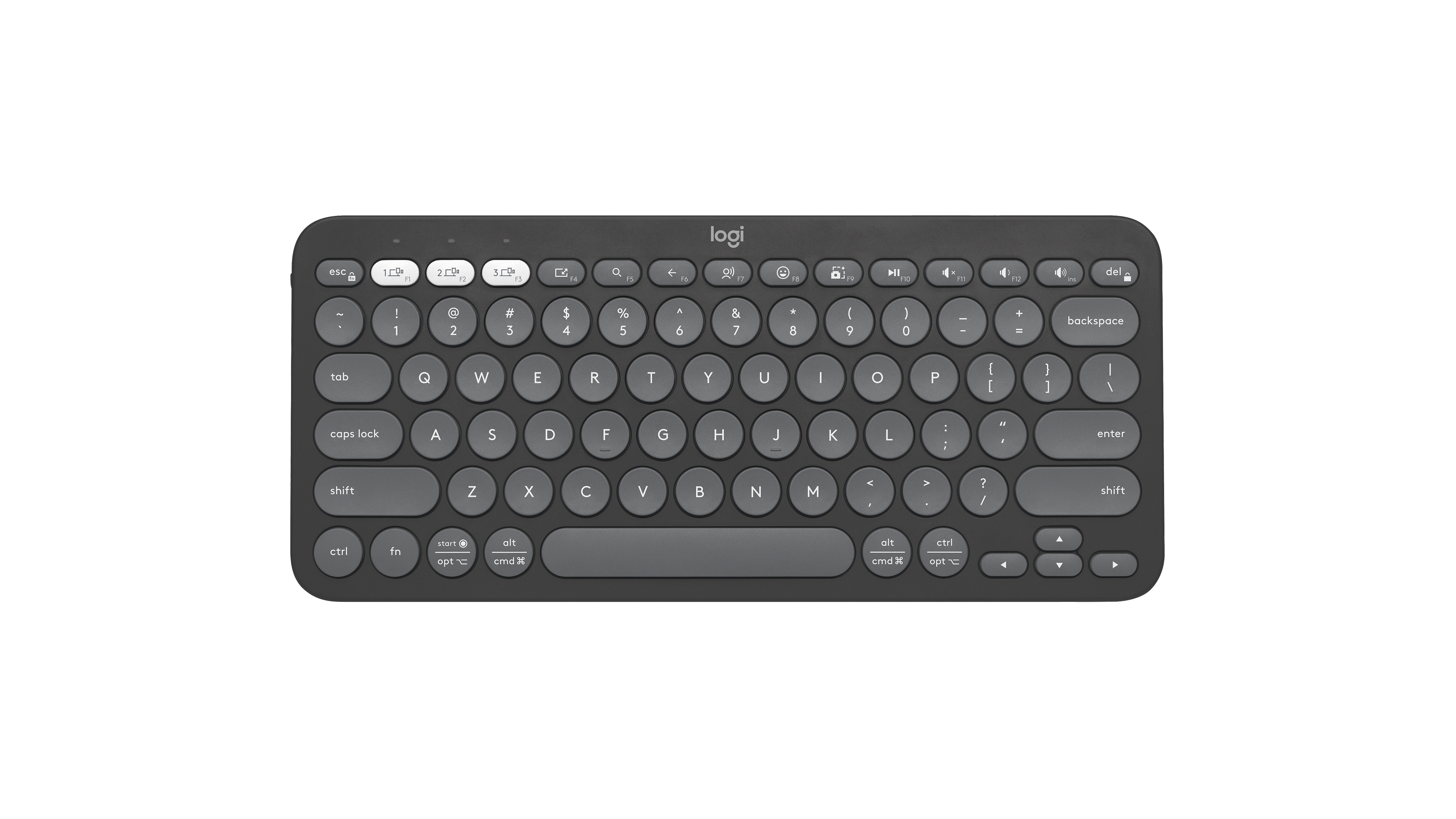 Logitech Pebble Keys 2 K380s Bluetooth Keyboard in Tonal Graphite