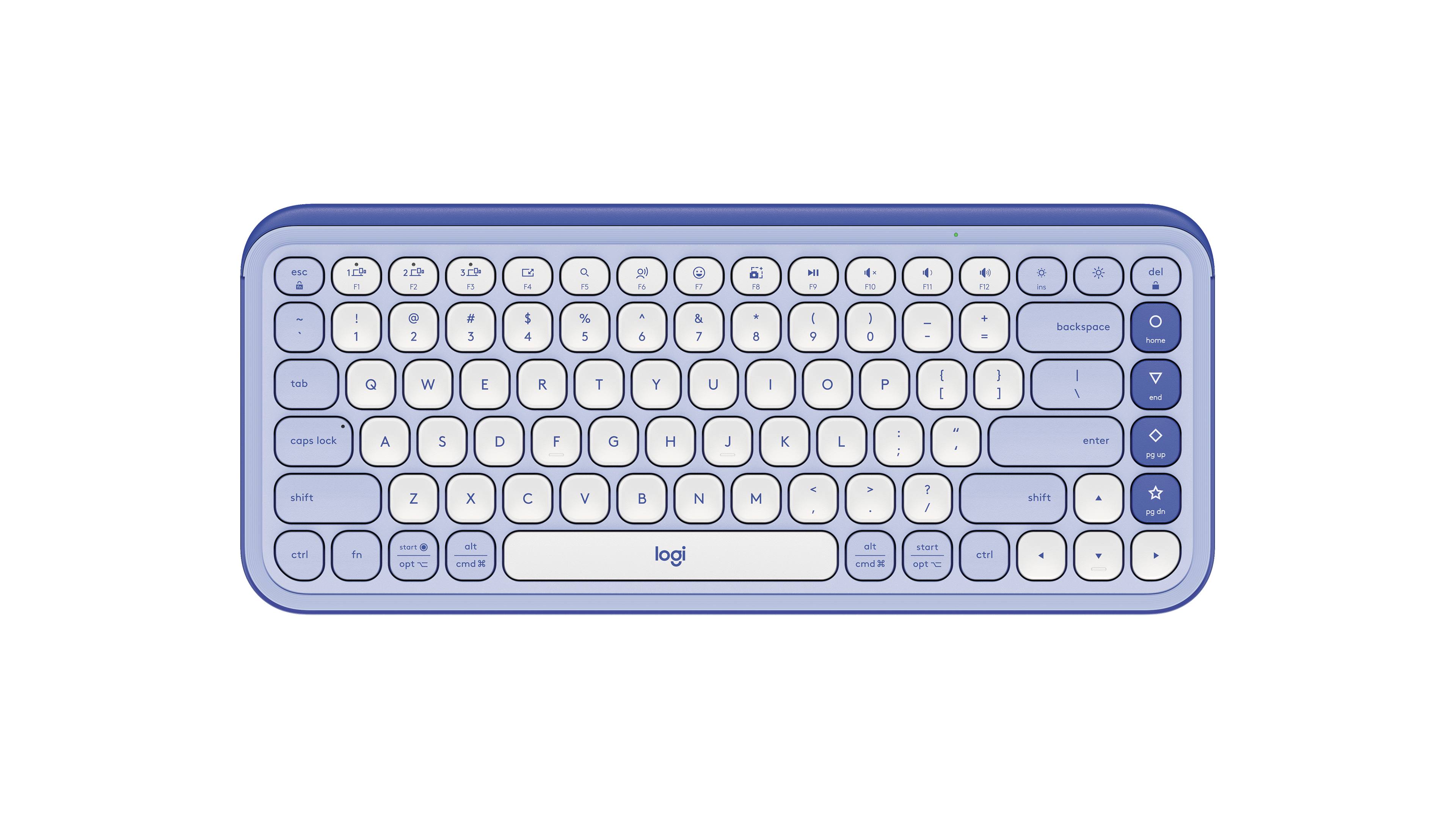 Logitech POP Icon Keys Bluetooth Keyboard in Lilac/Off White