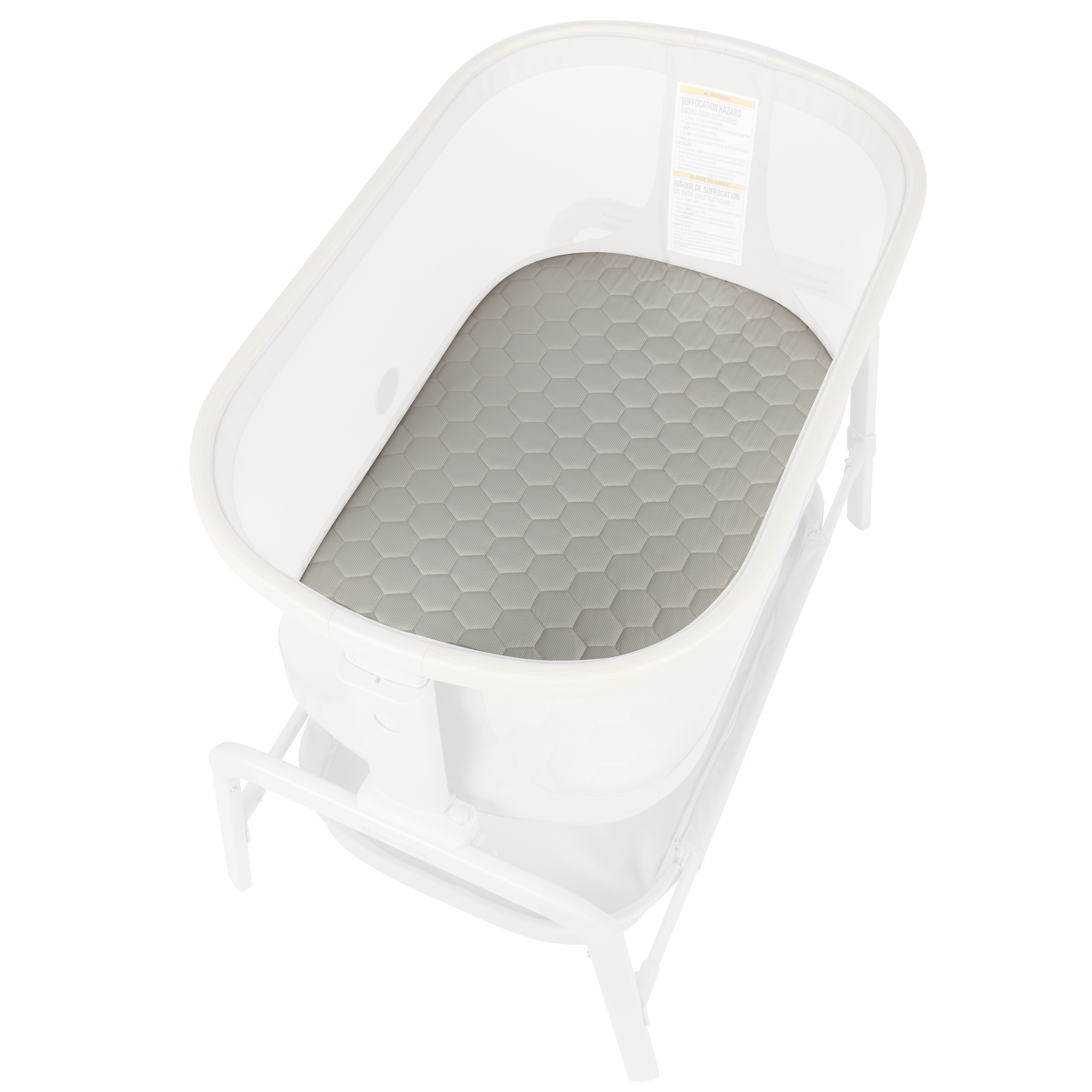 Iora Bedside Bassinet Replacement Mattress and Cover - Classic Oat