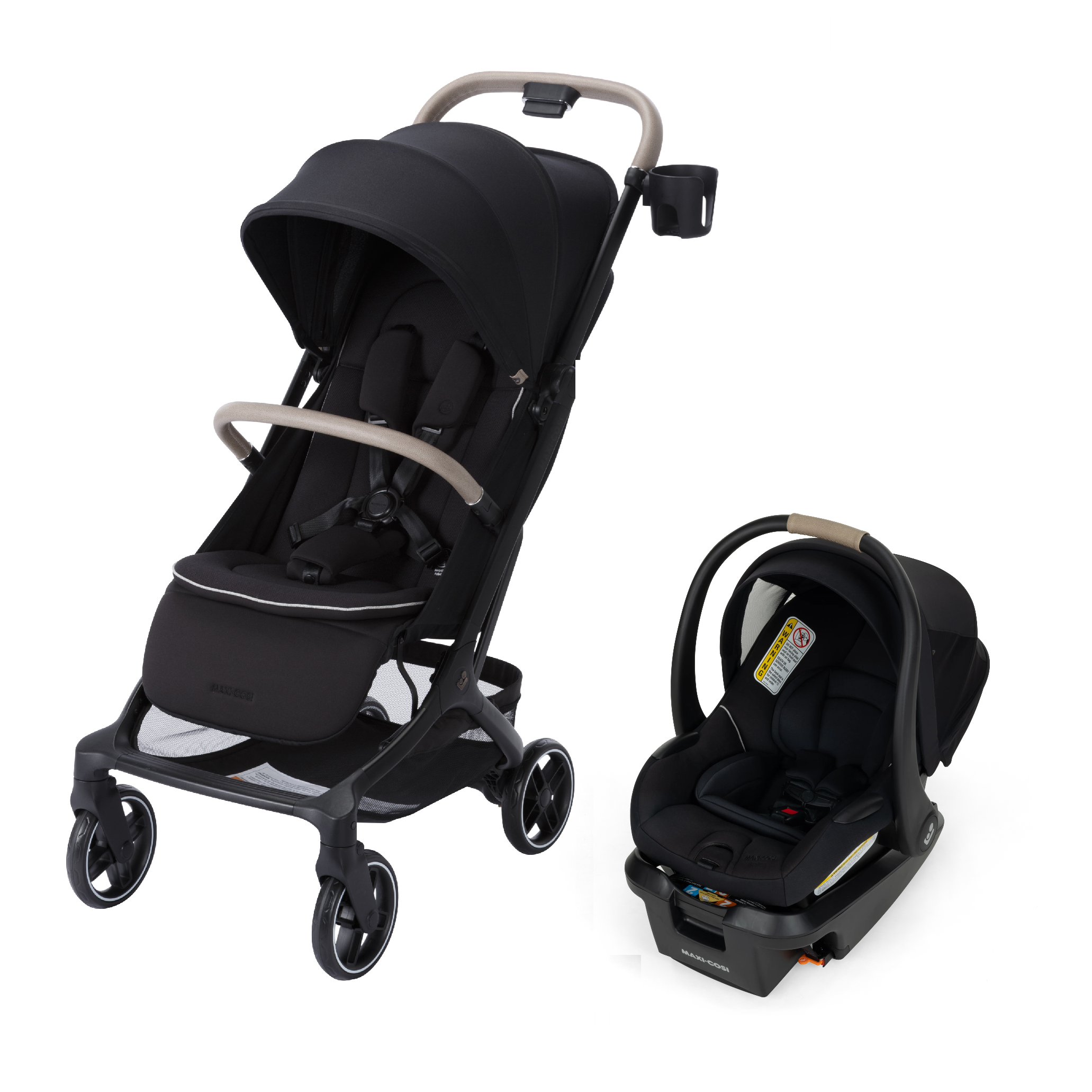 Oxford Cabin Lightweight Travel Stroller with Mico® Pro+ Infant Car Seat in Sea Shadow
