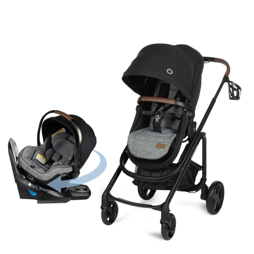 Tayla™ Max Peri™ 180° Rotating Infant Car Seat Travel System in Onyx Wonder