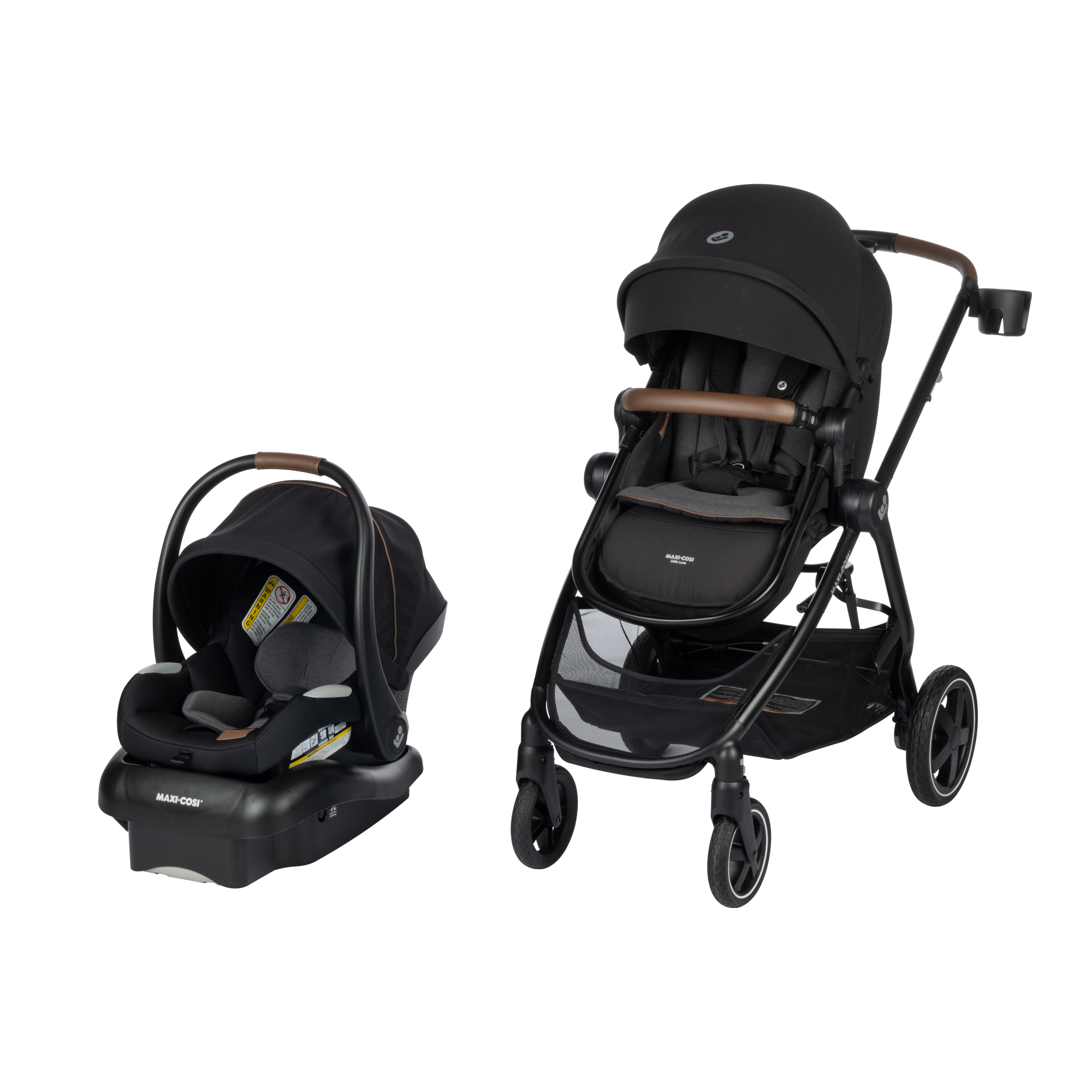 Zelia™² Luxe 5-in-1 Modular Travel System, Baby Stroller and Car Seat Combo - New Hope Black