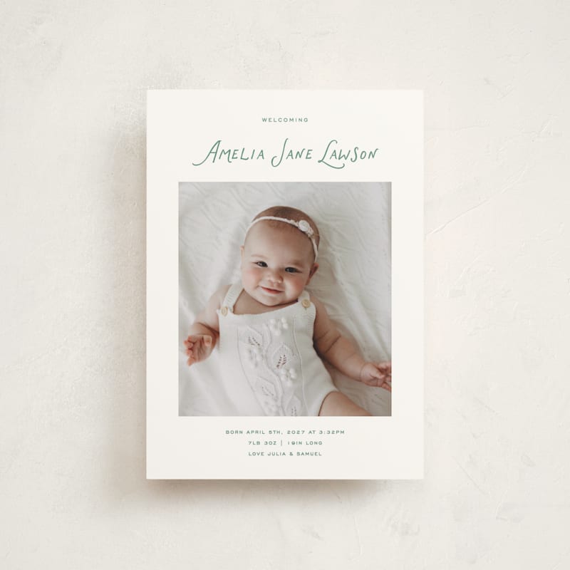 Nostalgic Birth Announcement Postcards